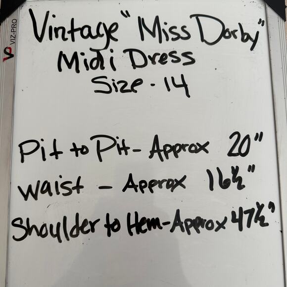 Vintage Miss Dorby Dress 14 Black White Polka Dot Cottage Core Coquette Prairie - Picture 8 of 8